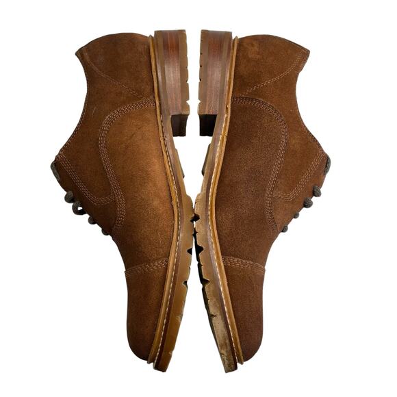 FRYE Mens Oxford Lace Up Cap Toe Shoes Size 10.5 D Tan Suede Leather main image 8